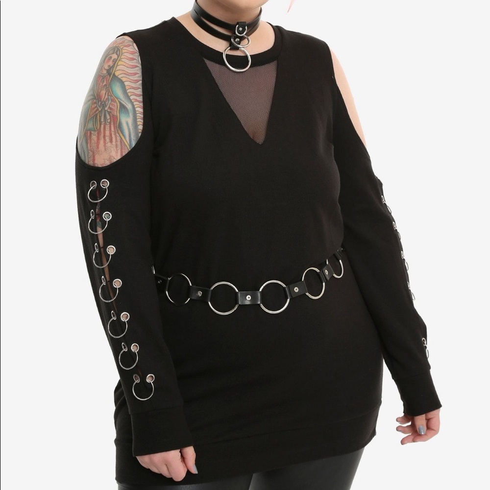 Black off shoulder sweater